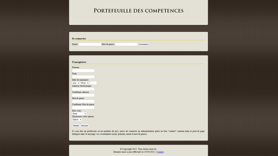 Portefeuille de comptences